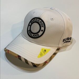White Burberry London England Hat